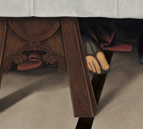 Detail of the John's right foot. (CG reconstruction) 
